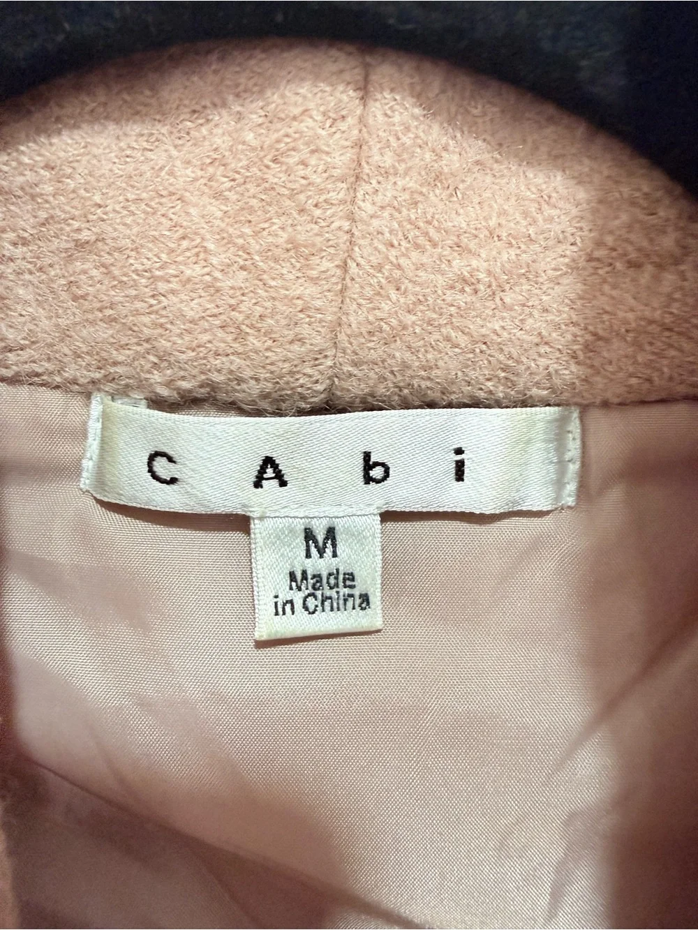 CAbi 100% Valentina wool Dusty Rose Open-Front Cardigan M